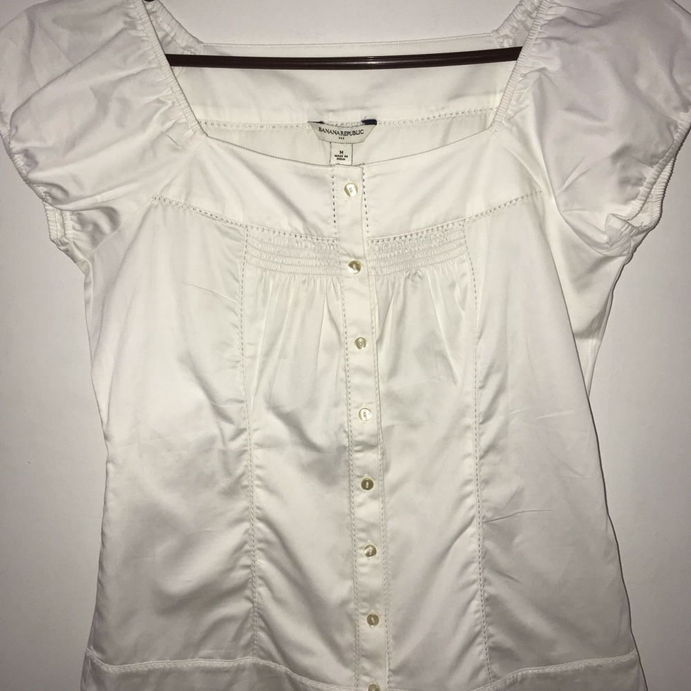 White banana republic button up